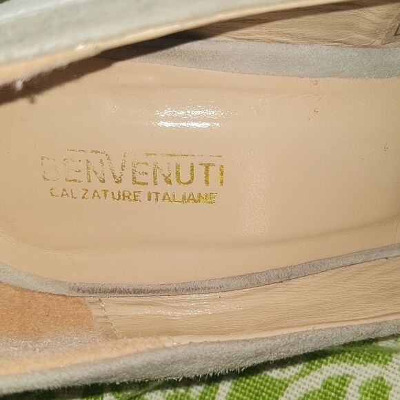 Benvenuti Calzatyre‎ Italiane gray suede peep toe heels size 37 - Picture 7 of 12